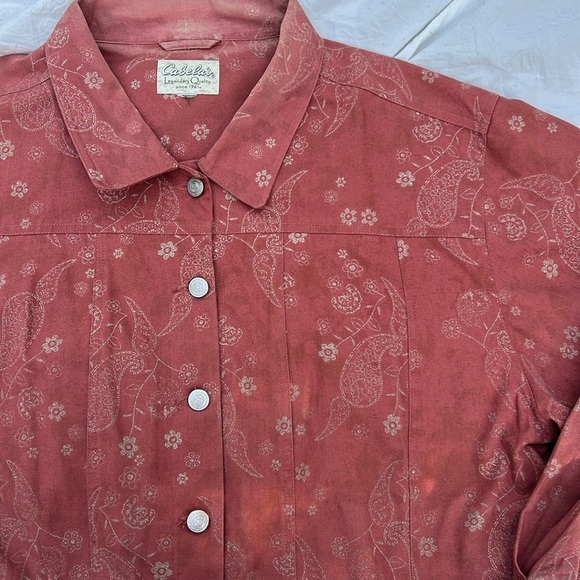 Cabela's Rust Paisley Button-Down Jacket - Picture 3 of 5